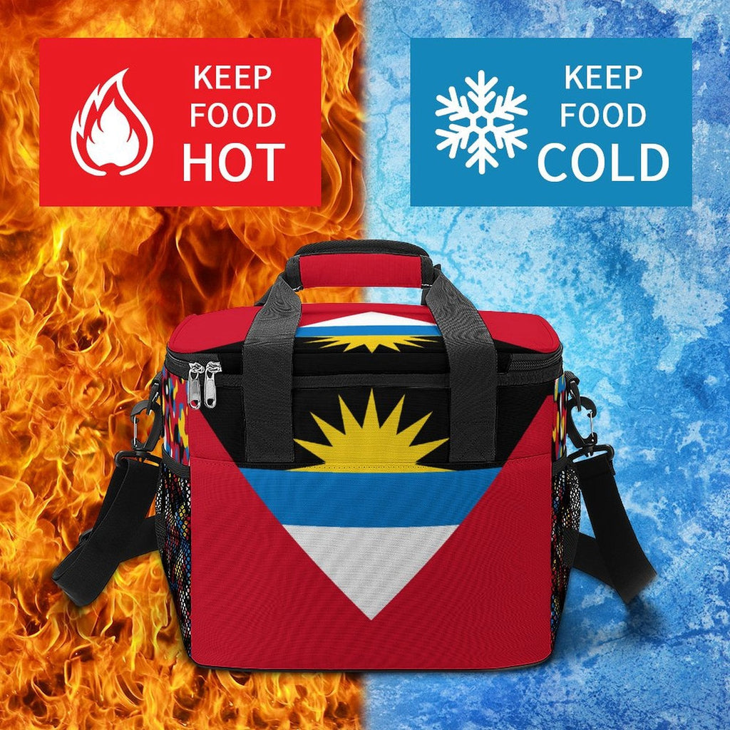 Antigua & Barbuda Flag Insulated Cooler Bag - Conscious Apparel Store