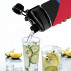 Antigua & Barbuda Flag Insulated Water Bottle with Dual - Use Lid (18oz) - Conscious Apparel Store