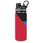 Antigua & Barbuda Flag Insulated Water Bottle with Dual - Use Lid (18oz) - Conscious Apparel Store