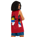 Antigua & Barbuda Flag Premium Sport Jersey Tank Top - Conscious Apparel Store