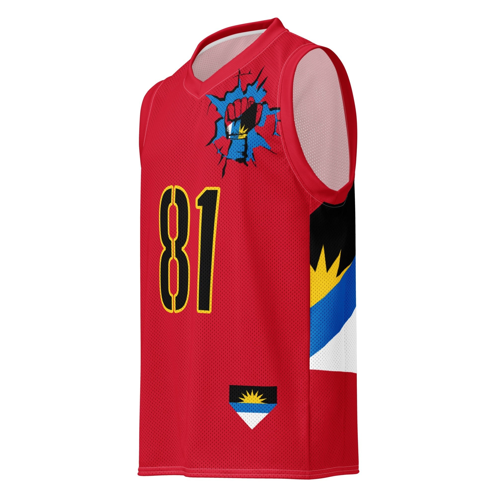 Antigua & Barbuda Flag Premium Sport Jersey Tank Top - Conscious Apparel Store