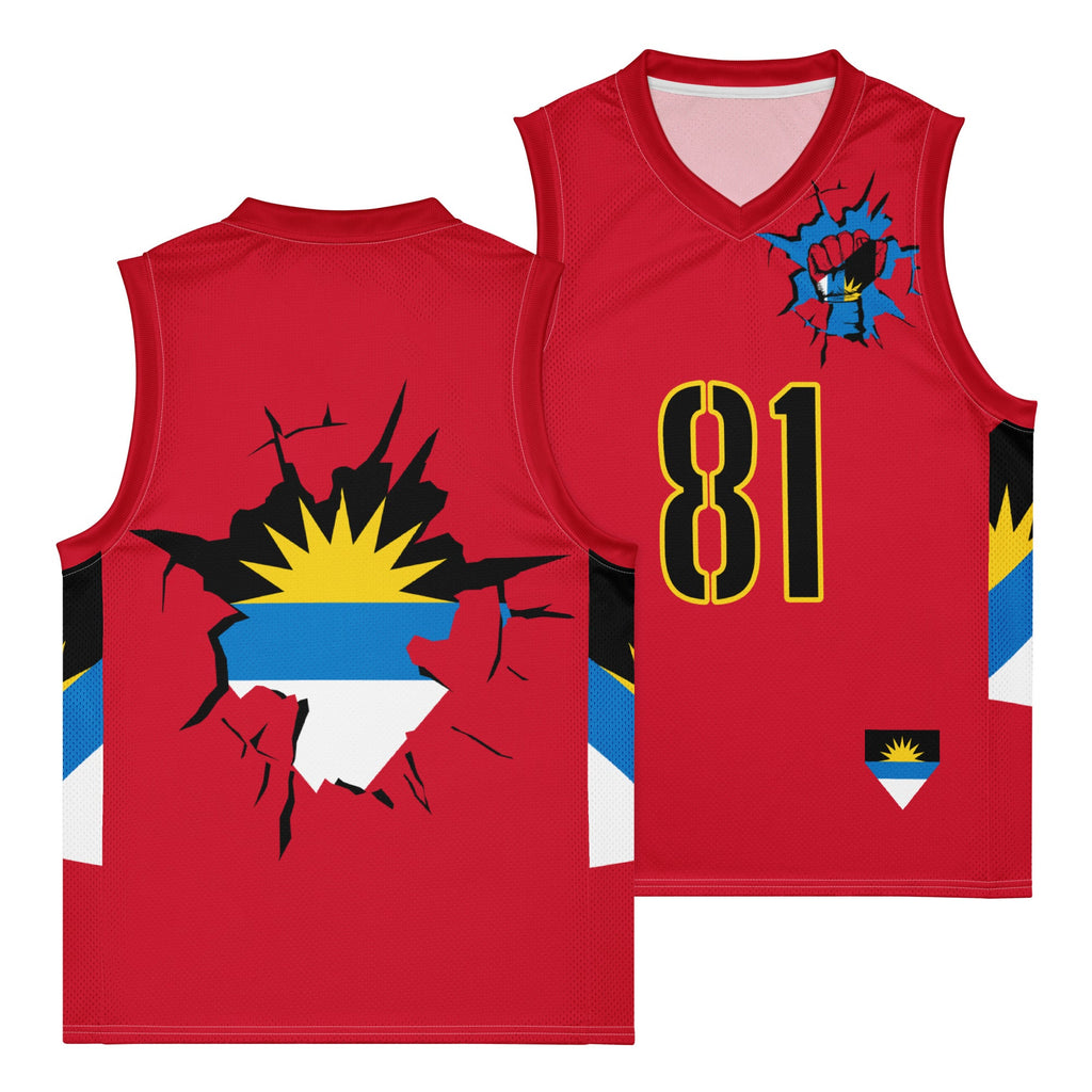 Antigua & Barbuda Flag Premium Sport Jersey Tank Top - Conscious Apparel Store
