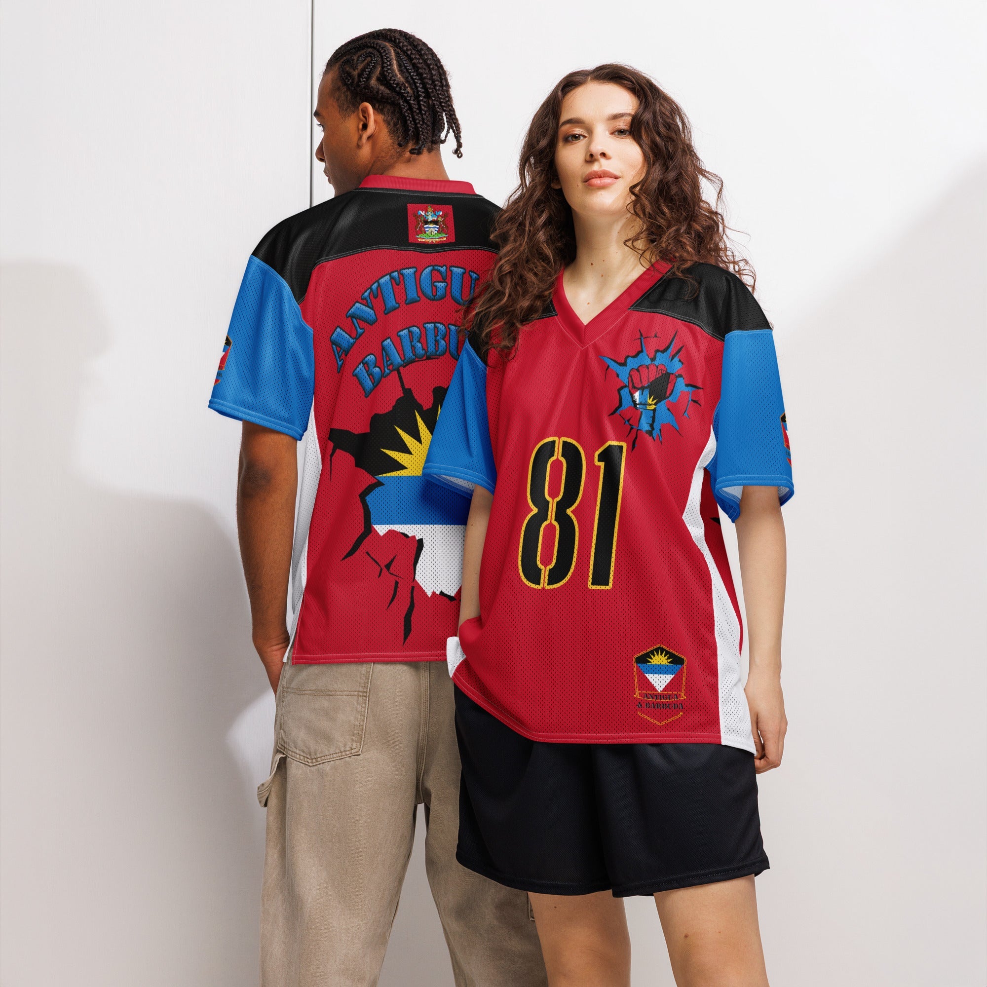Antigua & Barbuda Flag Sport Jersey - Conscious Apparel Store