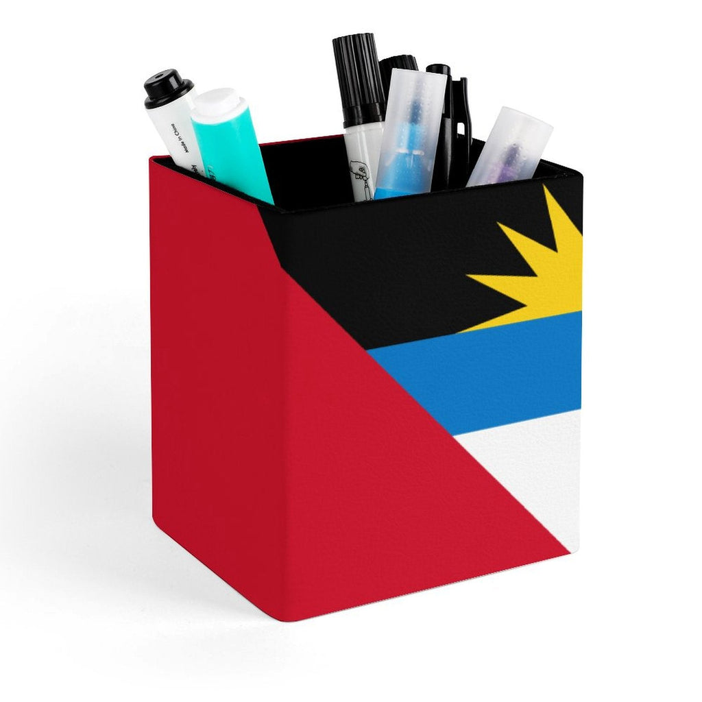 Antigua & Barbuda Flag Square pen holder - Conscious Apparel Store