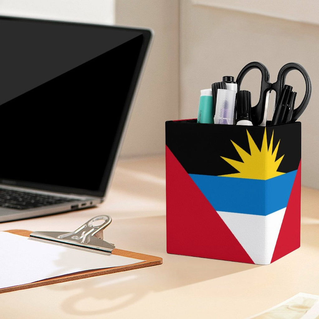 Antigua & Barbuda Flag Square pen holder - Conscious Apparel Store