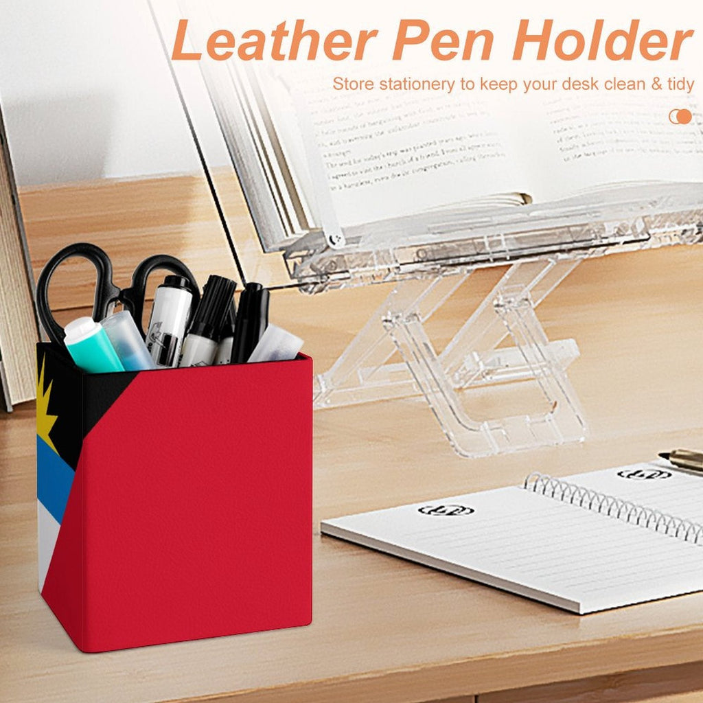 Antigua & Barbuda Flag Square pen holder - Conscious Apparel Store