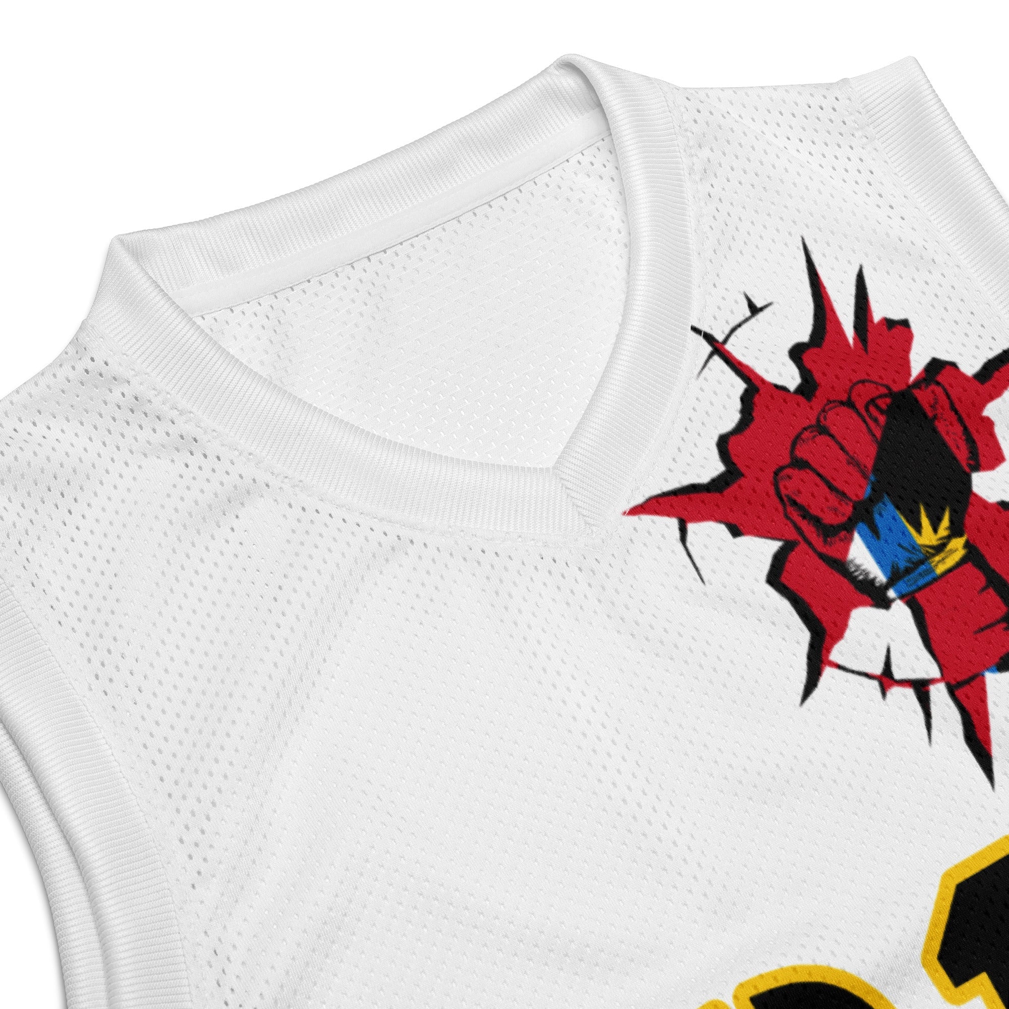 Antigua & Barbuda Flag (White) Premium Sport Jersey Tank Top - Conscious Apparel Store