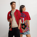 Antigua & Barbuda Football Themed Button-Down Sport Jersey - Conscious Apparel Store