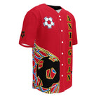 Antigua & Barbuda Football Themed Button-Down Sport Jersey - Conscious Apparel Store