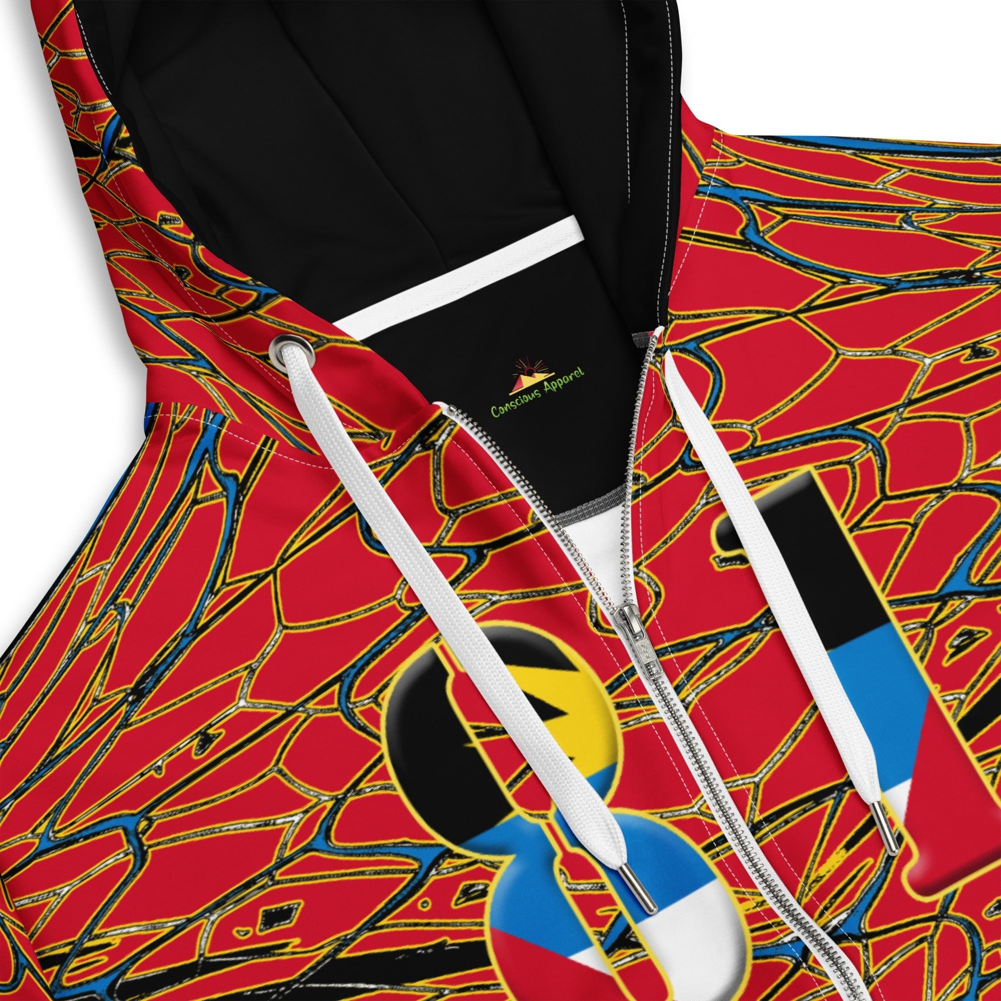 Antigua & Barbuda Football Unisex zip hoodie - Conscious Apparel Store