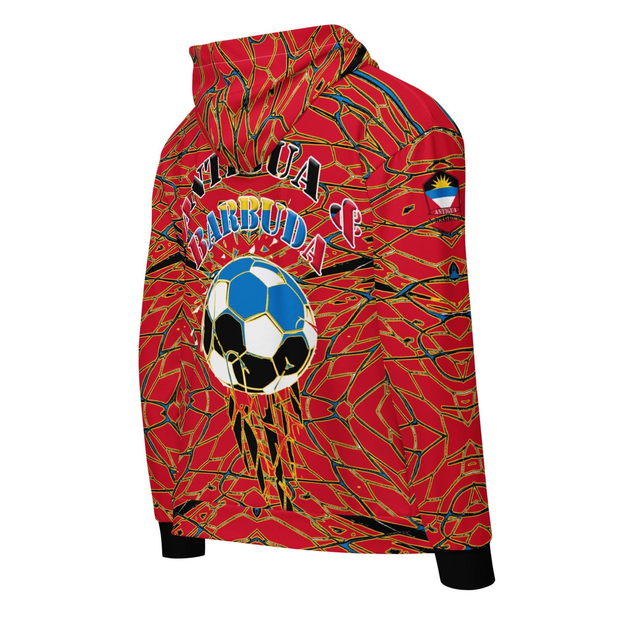 Antigua & Barbuda Football Unisex zip hoodie - Conscious Apparel Store