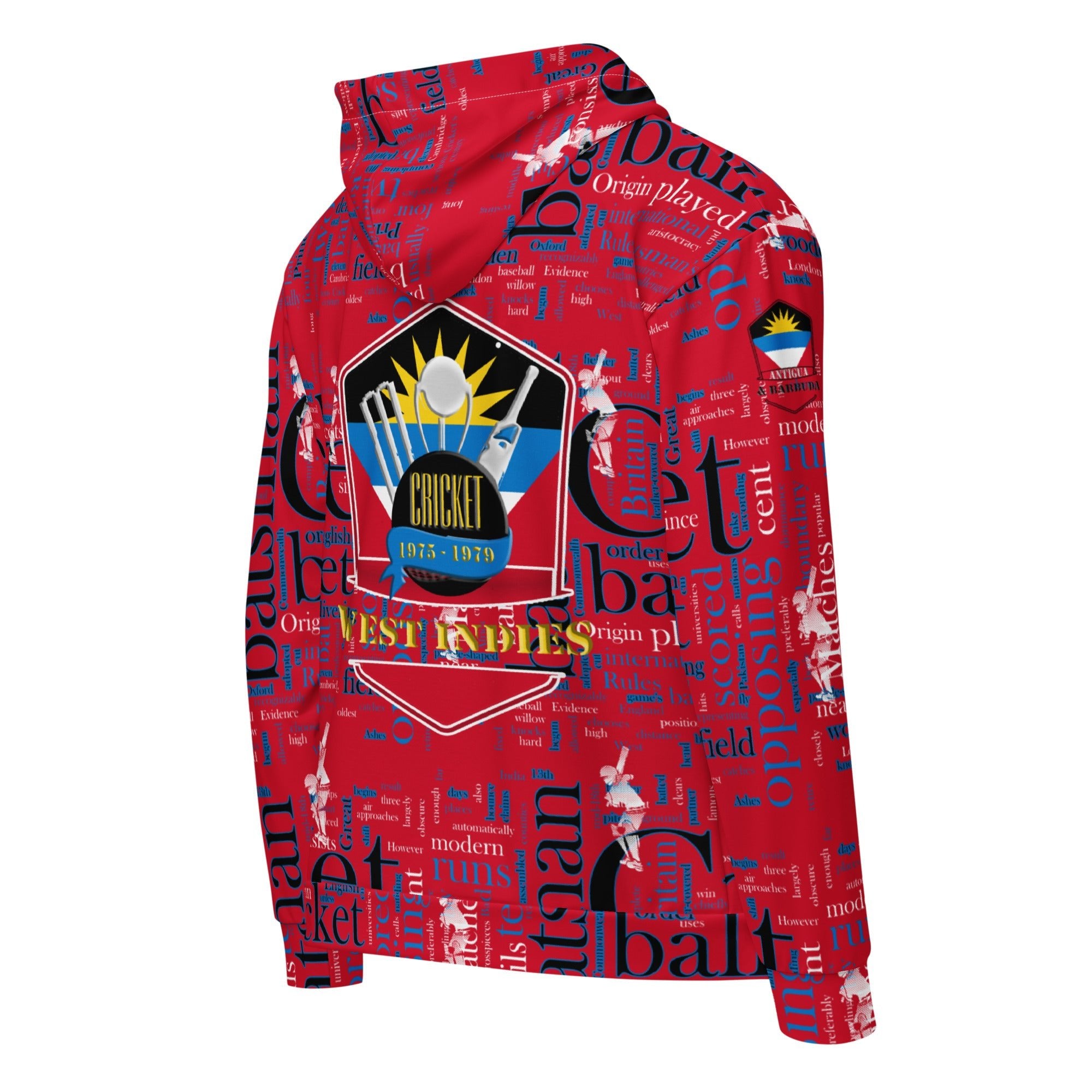 Antigua & Barbuda (WI) Cricket Unisex zip hoodie - Conscious Apparel Store