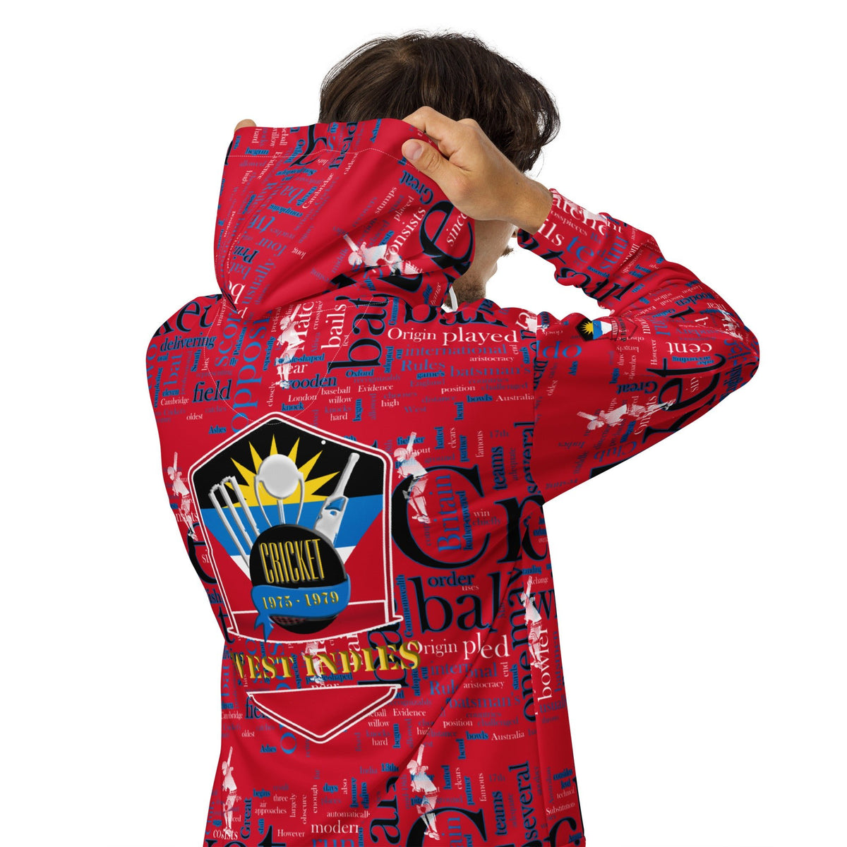 Antigua & Barbuda (WI) Cricket Unisex zip hoodie - Conscious Apparel Store
