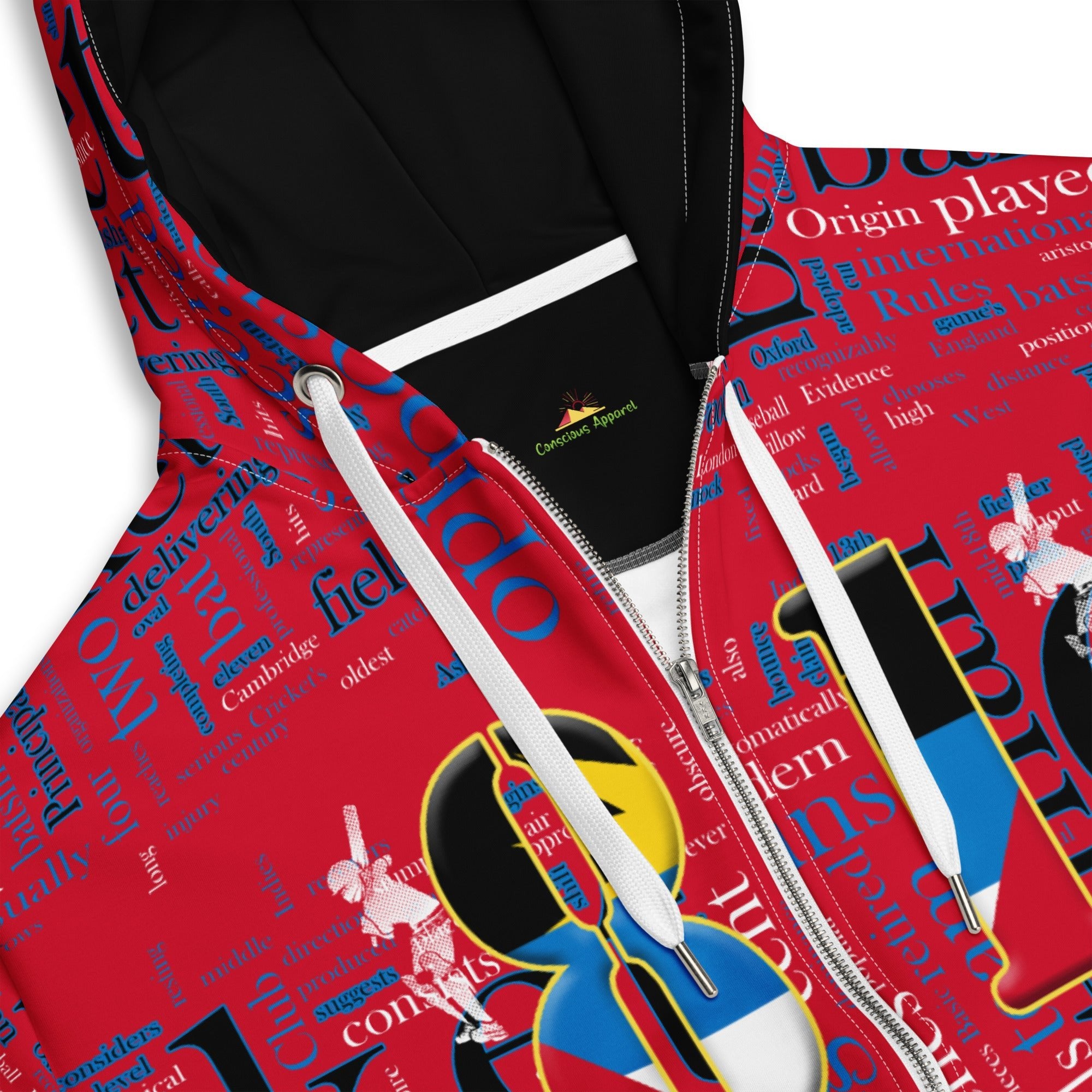 Antigua & Barbuda (WI) Cricket Unisex zip hoodie - Conscious Apparel Store