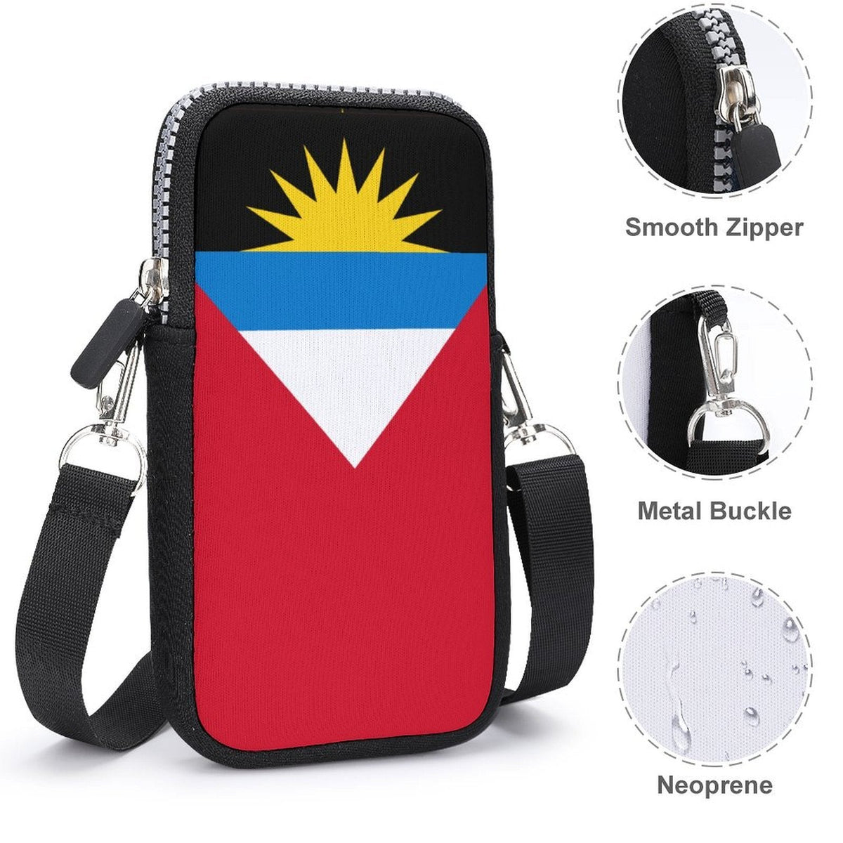 Antigua & Barcuda Flag Mobile Phone Purse - Conscious Apparel Store