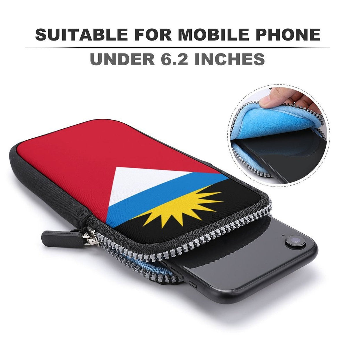 Antigua & Barcuda Flag Mobile Phone Purse - Conscious Apparel Store