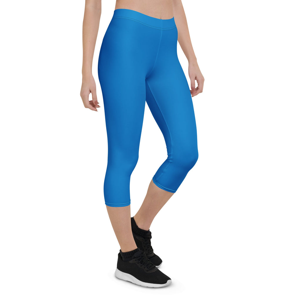 Antigua Blue Capri Leggings - Conscious Apparel Store