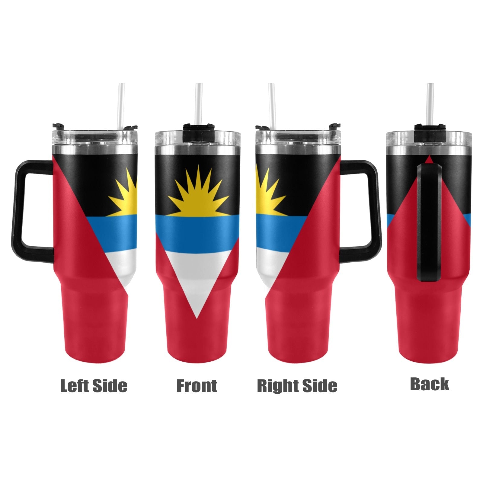 Antigua Flag 40oz Tumbler with Black Handle - Conscious Apparel Store