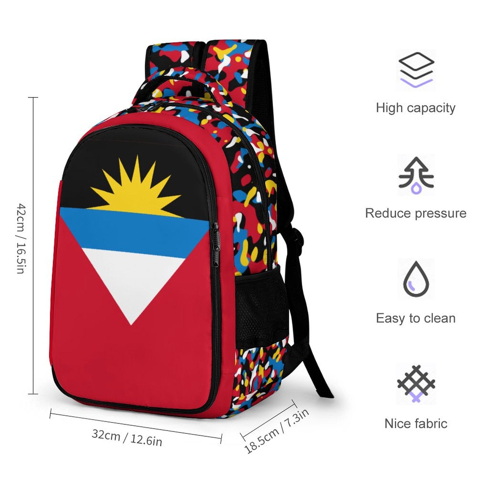 Antigua Flag Casual Backpack - Conscious Apparel Store