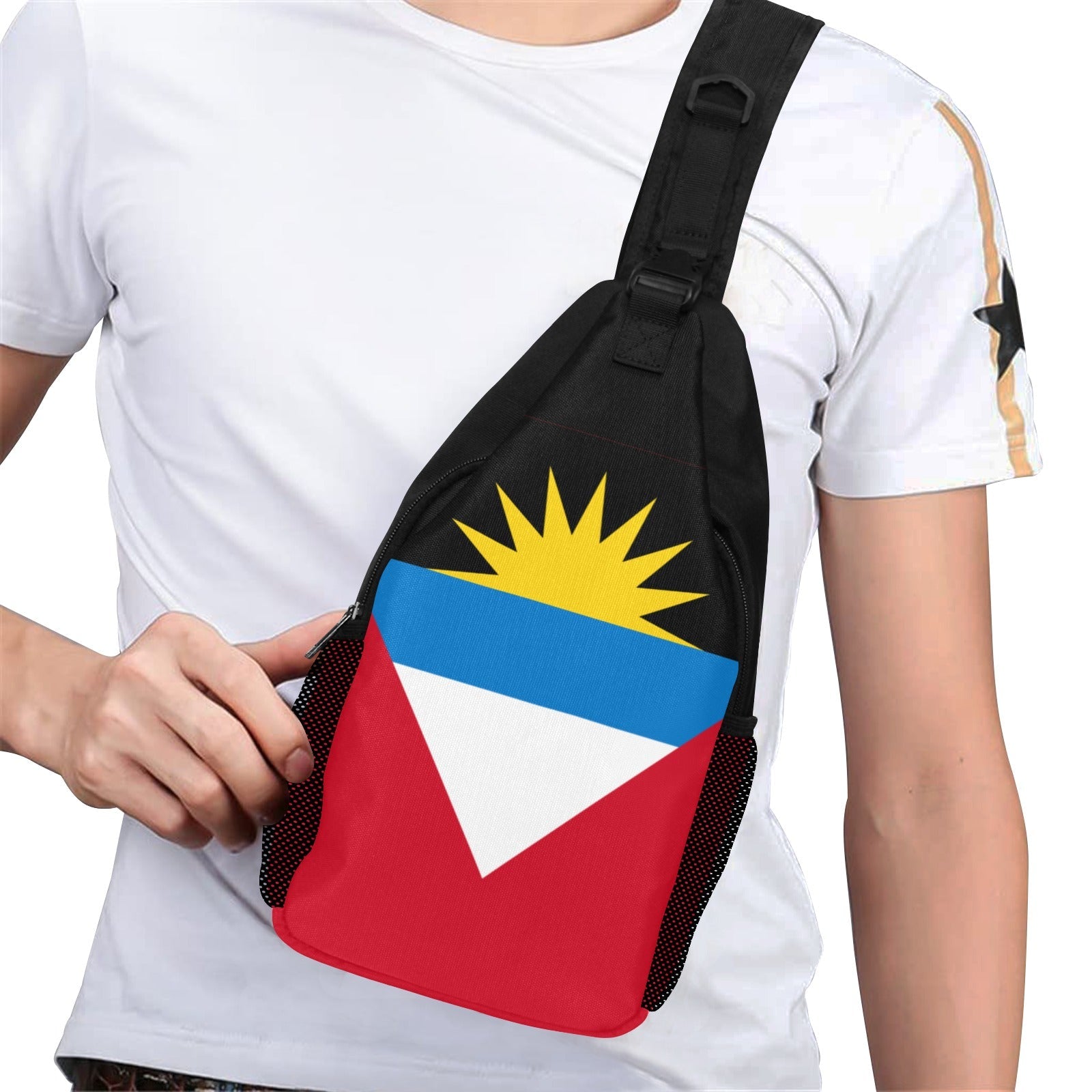 Antigua Flag Men's Casual Chest Bag - Conscious Apparel Store