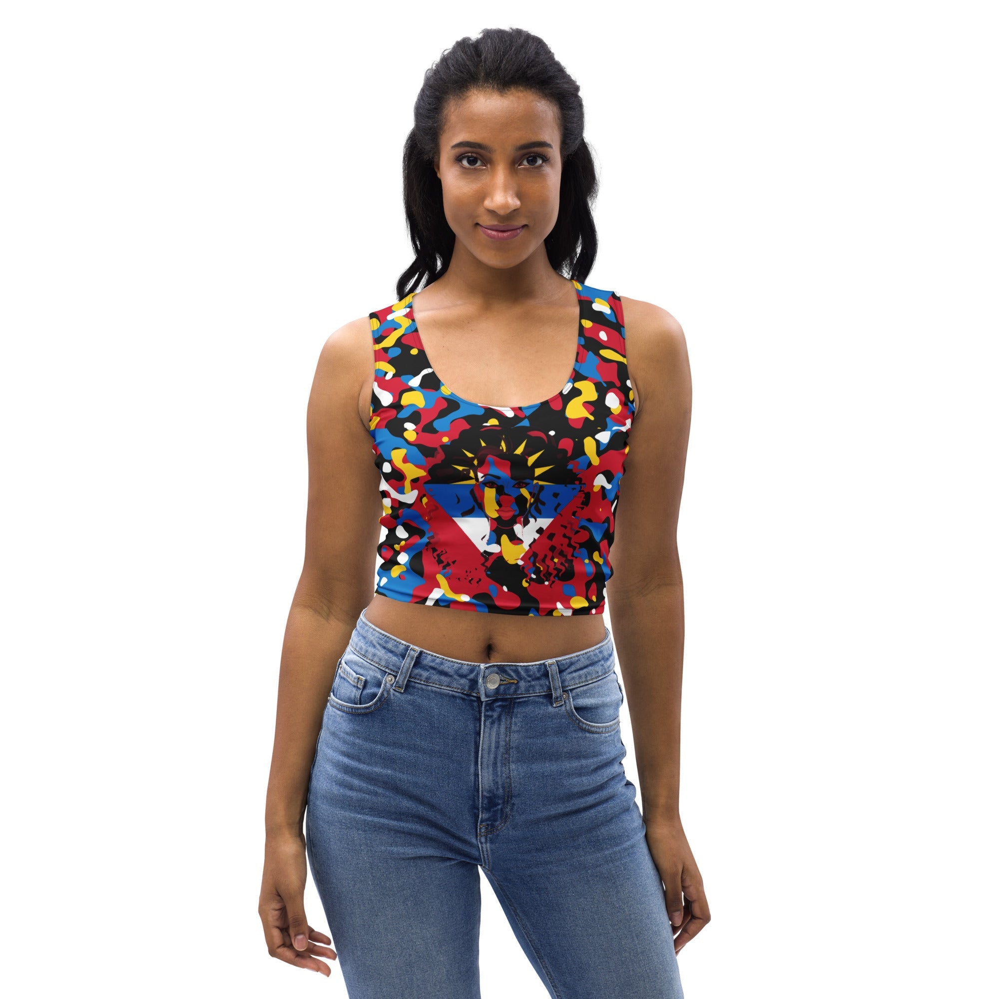 Antiguan Girl Camo Crop Top - Conscious Apparel Store