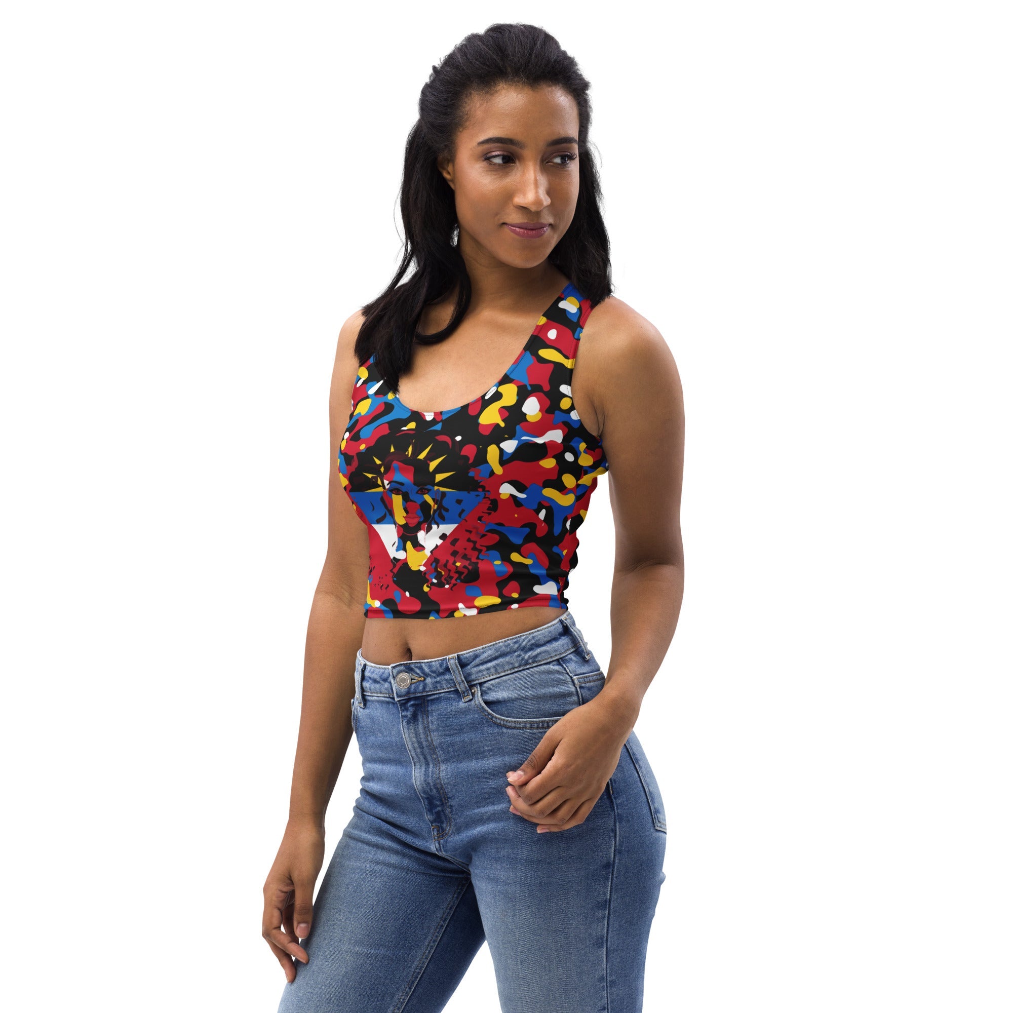 Antiguan Girl Camo Crop Top - Conscious Apparel Store
