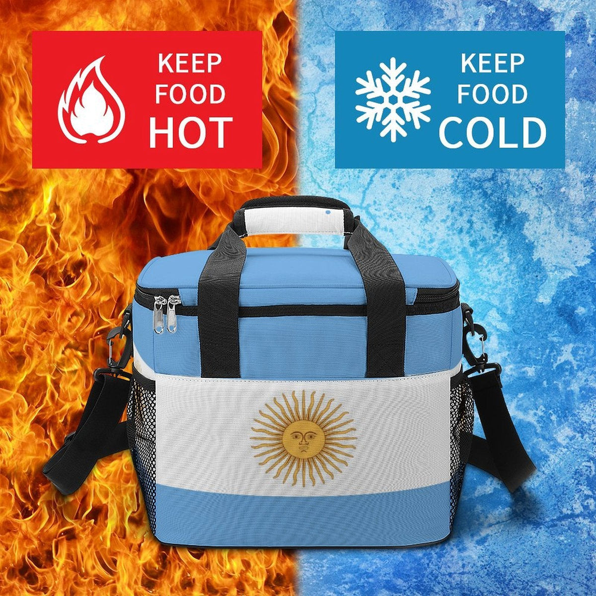 Argentina Flag Cooler Bag - Conscious Apparel Store