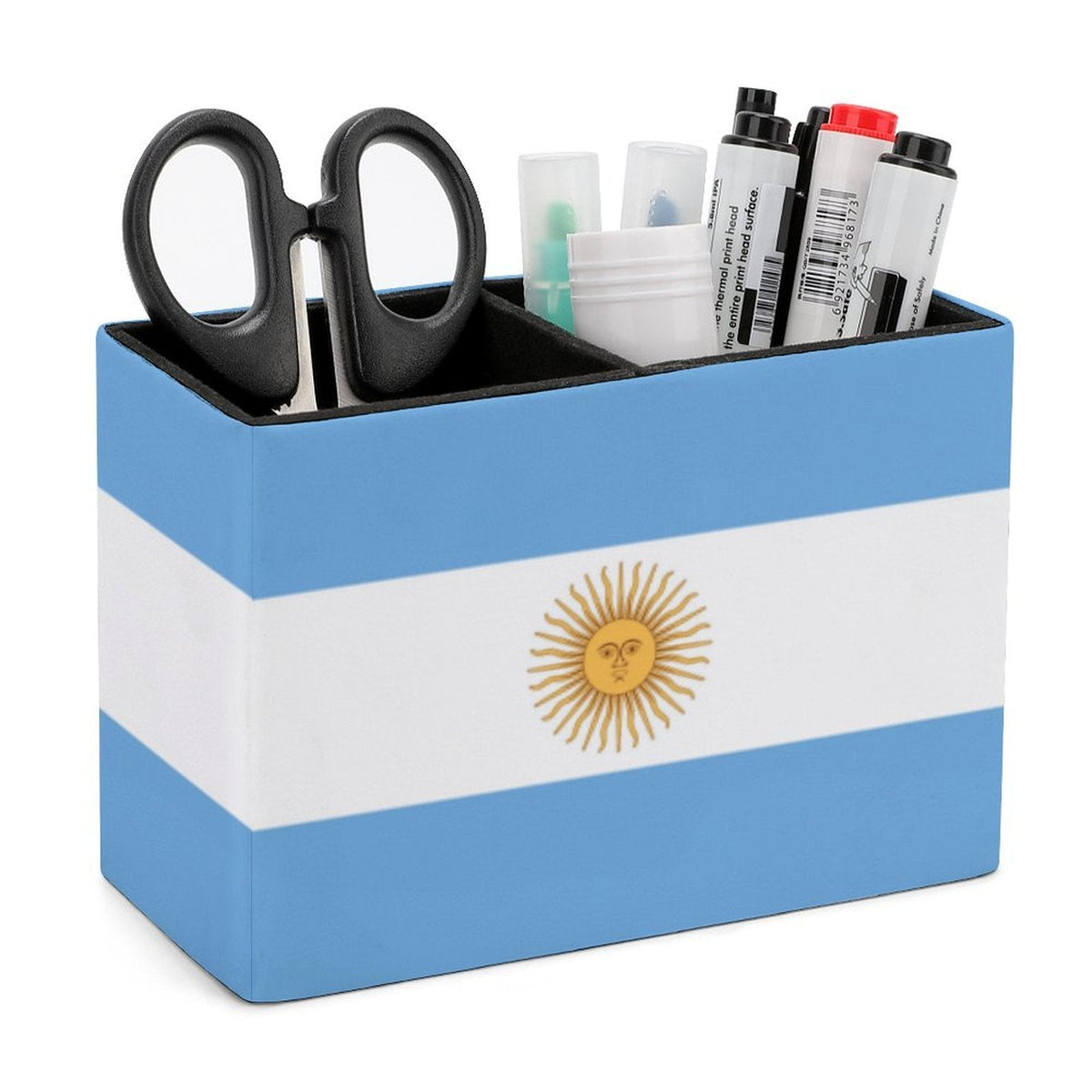Argentina Flag Leather Pen Holder - Conscious Apparel Store