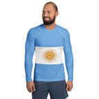 Argentina Flag Men's Rash Guard - Conscious Apparel Store