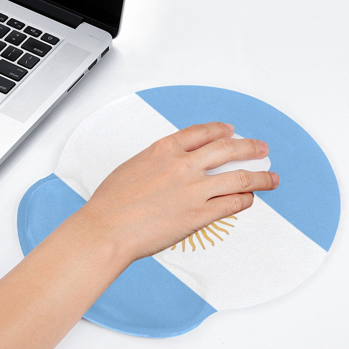 Argentina Flag Mouse Pad with Wrist Rest Support - Conscious Apparel Store