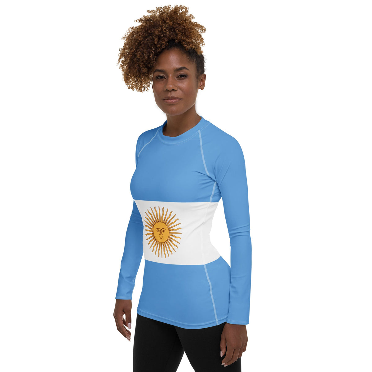 Argentina Flag Women's Rash Guard - Conscious Apparel Store