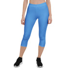 Aruba Blue Capri Leggings - Conscious Apparel Store