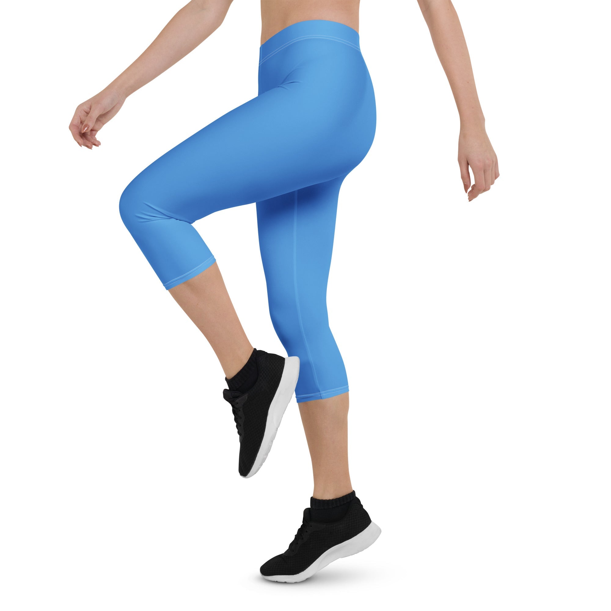 Aruba Blue Capri Leggings - Conscious Apparel Store