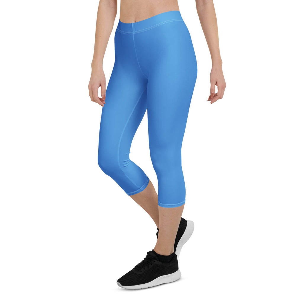 Aruba Blue Capri Leggings - Conscious Apparel Store