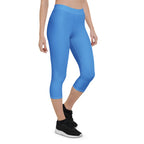 Aruba Blue Capri Leggings - Conscious Apparel Store