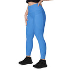 Aruba Blue Leggings with pockets - Conscious Apparel Store
