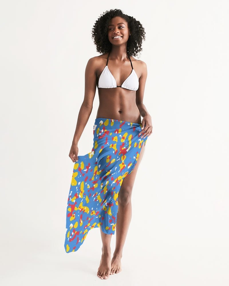 Aruba Flag Camo All-Over Print Swim Cover Up - Conscious Apparel Store