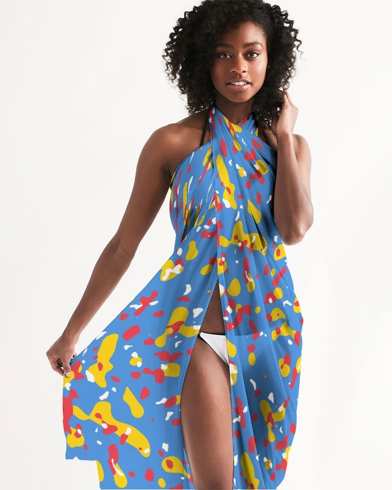 Aruba Flag Camo All-Over Print Swim Cover Up - Conscious Apparel Store