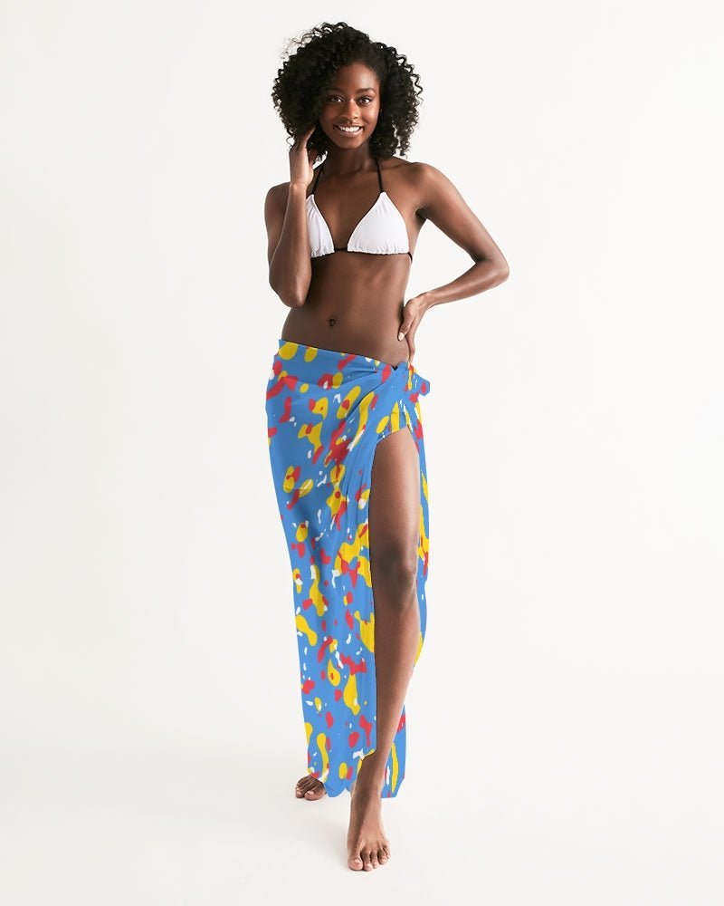 Aruba Flag Camo All-Over Print Swim Cover Up - Conscious Apparel Store