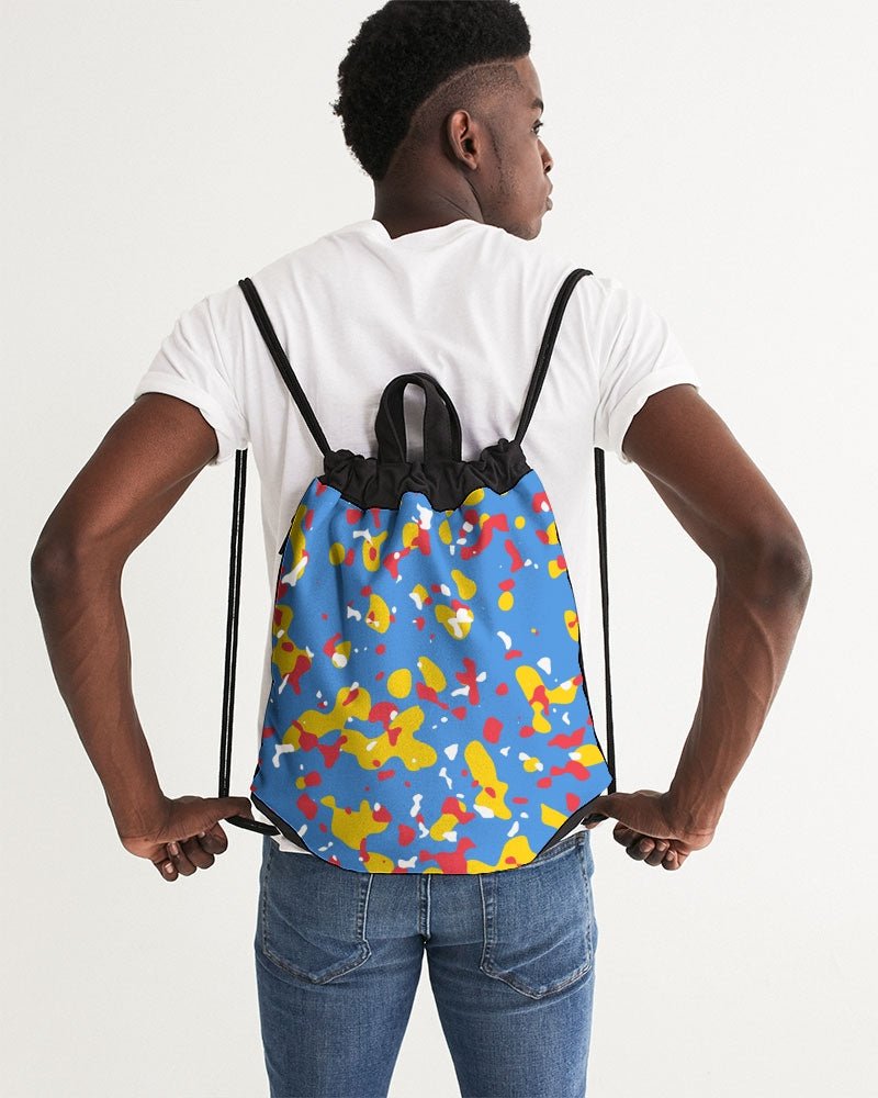 Aruba Flag Camo Canvas Drawstring Bag - Conscious Apparel Store