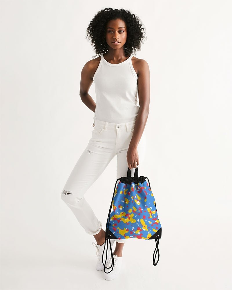 Aruba Flag Camo Canvas Drawstring Bag - Conscious Apparel Store
