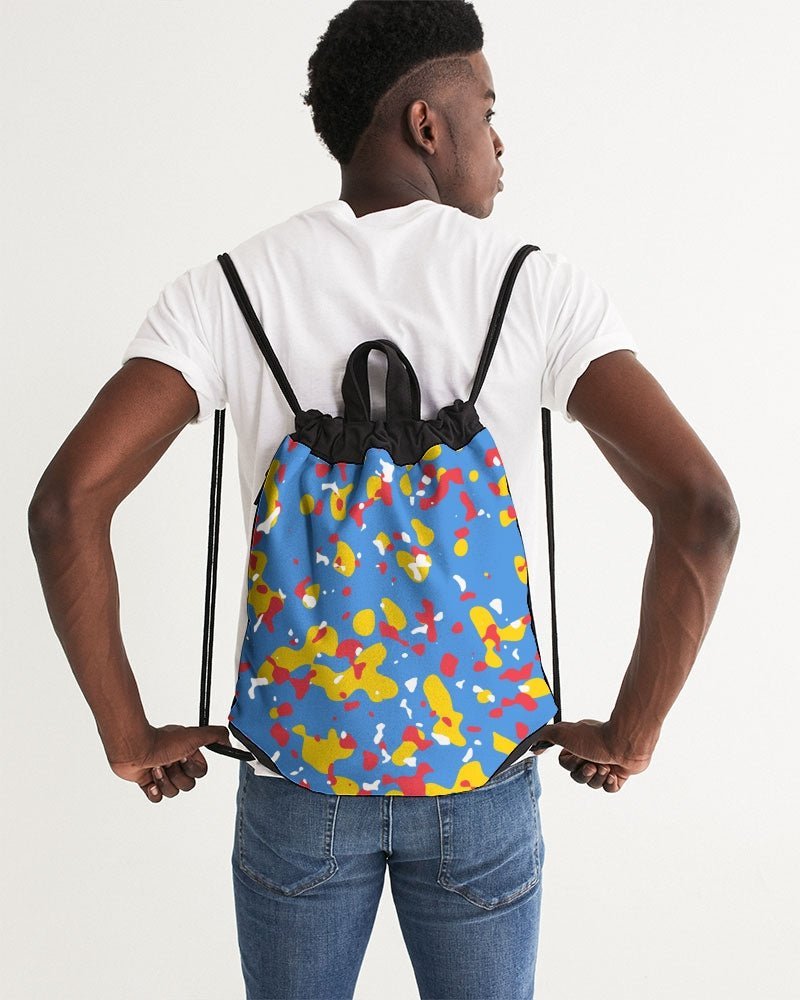 Aruba Flag Camo Canvas Drawstring Bag - Conscious Apparel Store