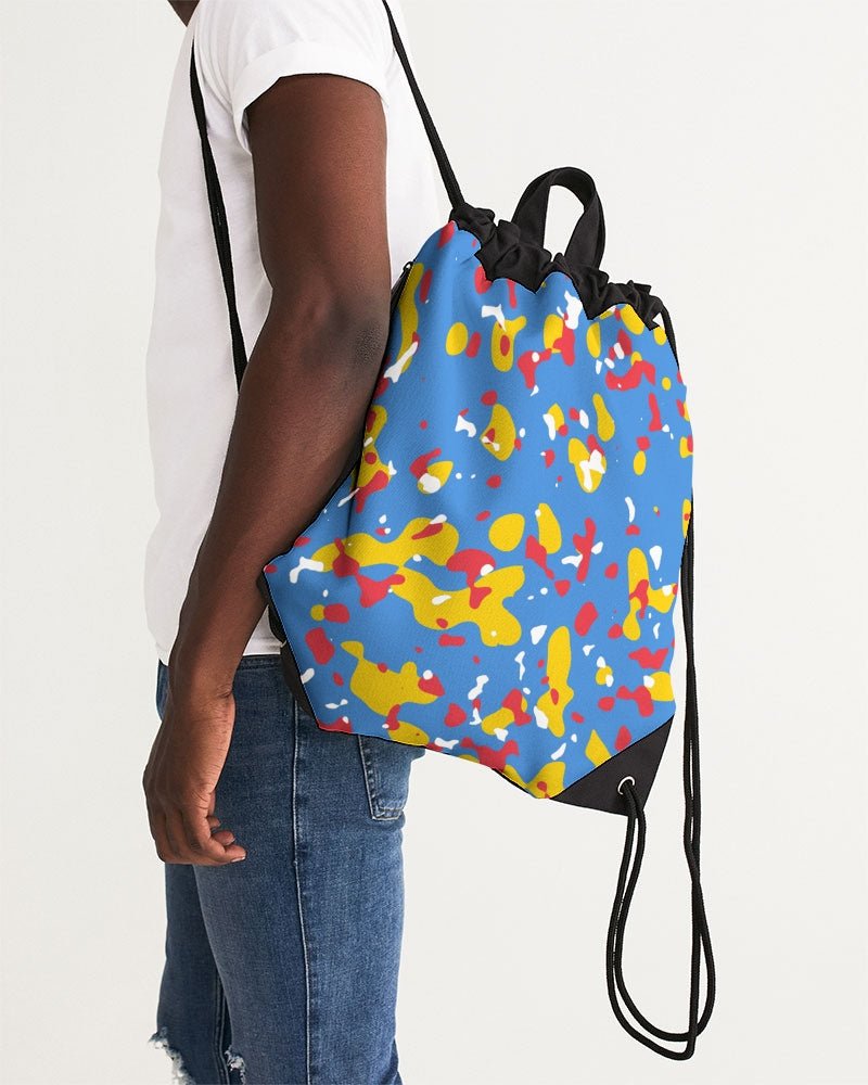 Aruba Flag Camo Canvas Drawstring Bag - Conscious Apparel Store