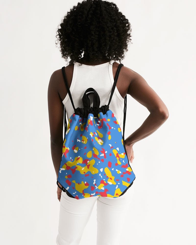Aruba Flag Camo Canvas Drawstring Bag - Conscious Apparel Store