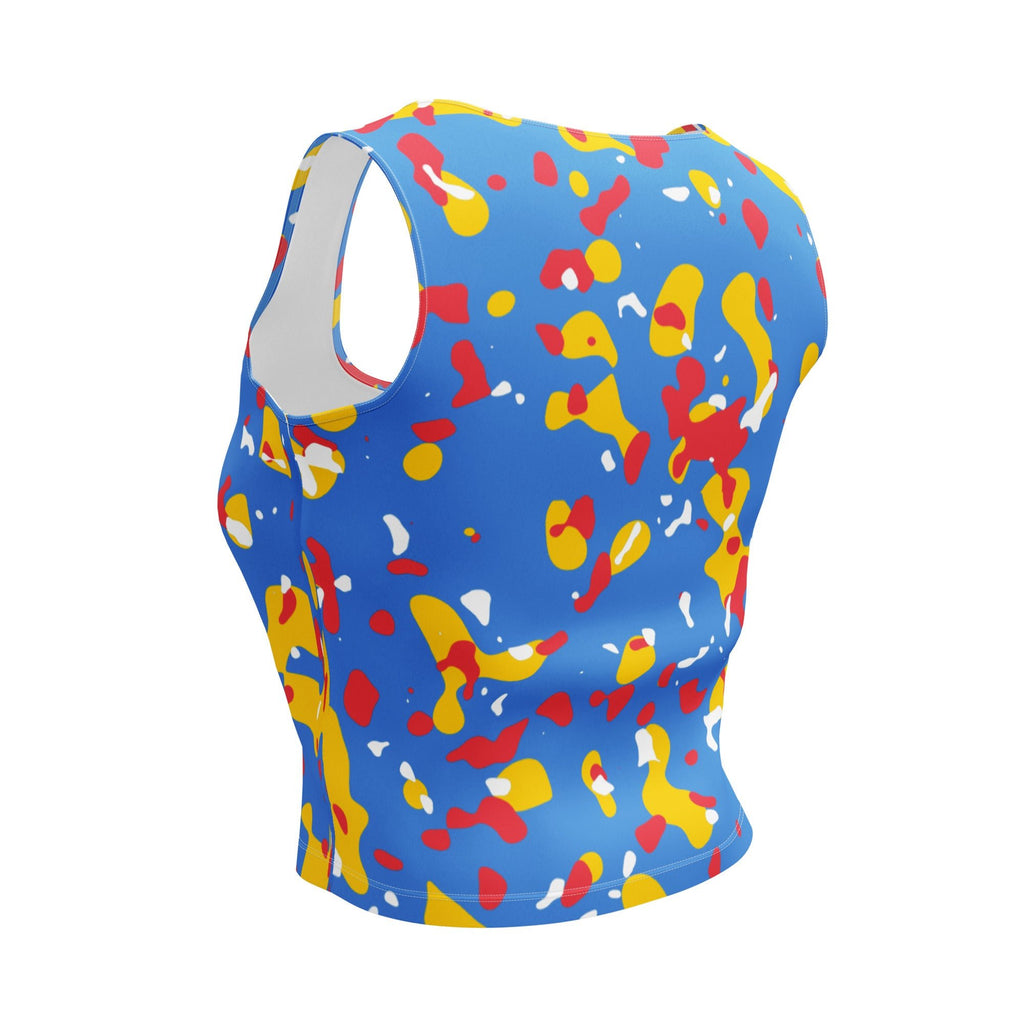 Aruba Flag Camo Crop Top - Conscious Apparel Store