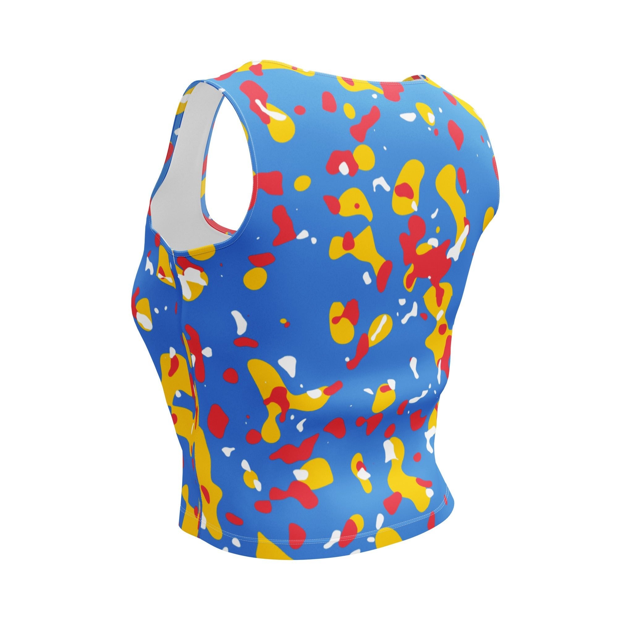 Aruba Flag Camo Crop Top - Conscious Apparel Store