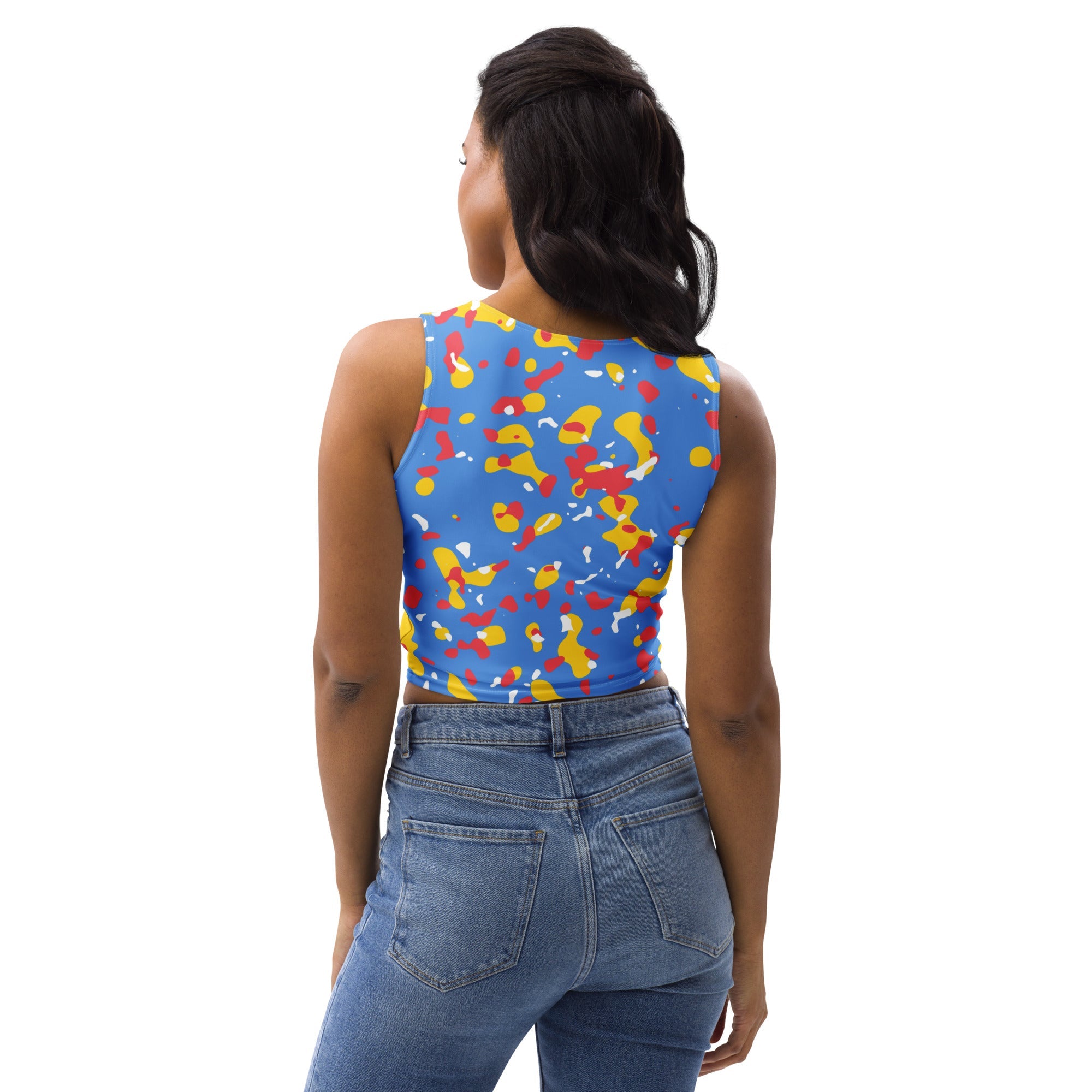 Aruba Flag Camo Crop Top - Conscious Apparel Store