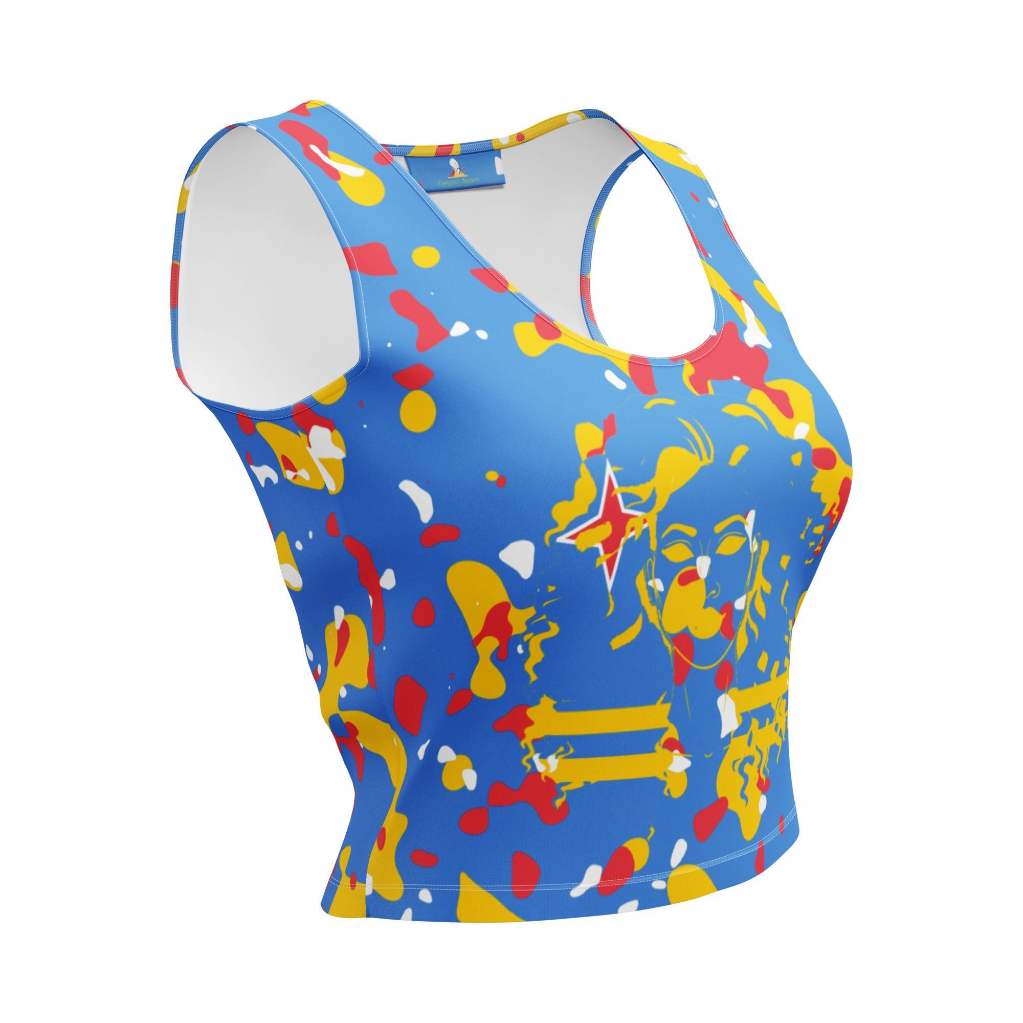 Aruba Flag Camo Crop Top - Conscious Apparel Store