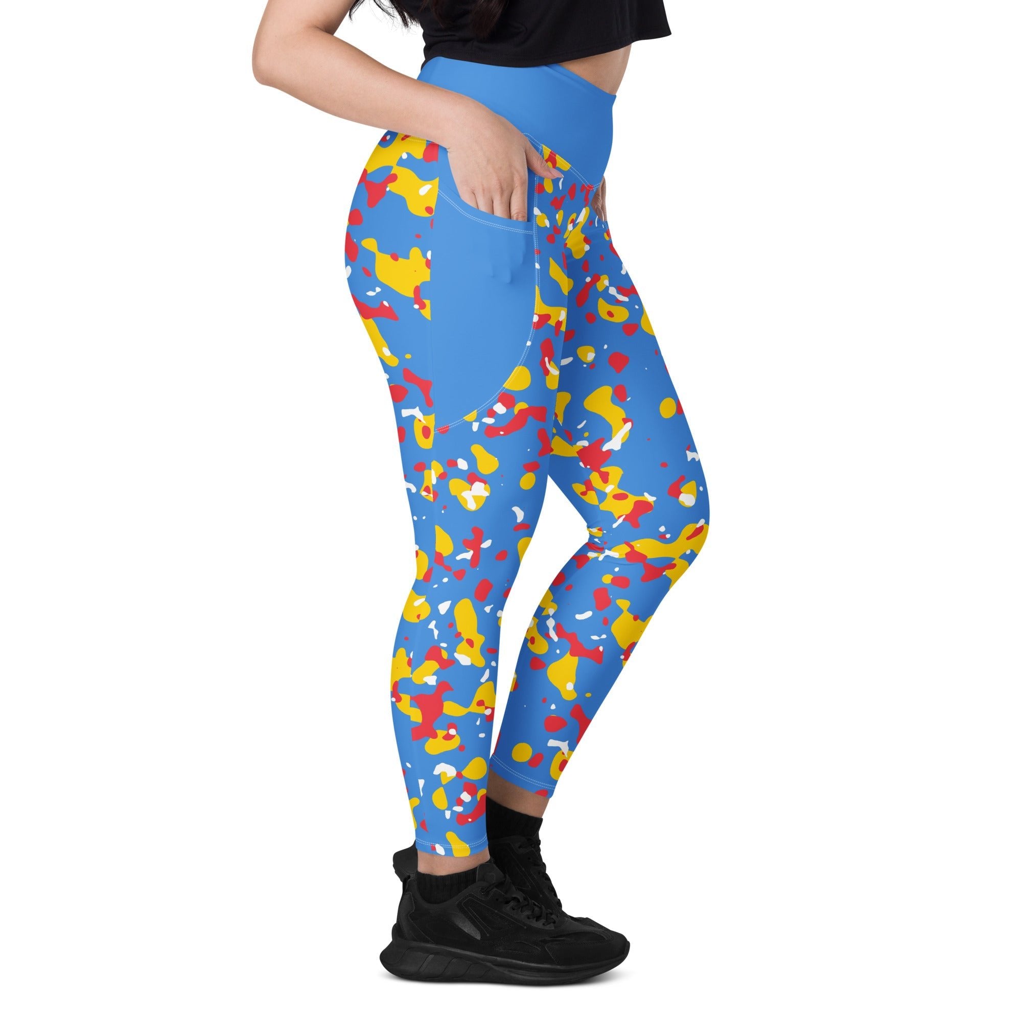 Aruba Flag Camo Leggings with pockets - Conscious Apparel Store