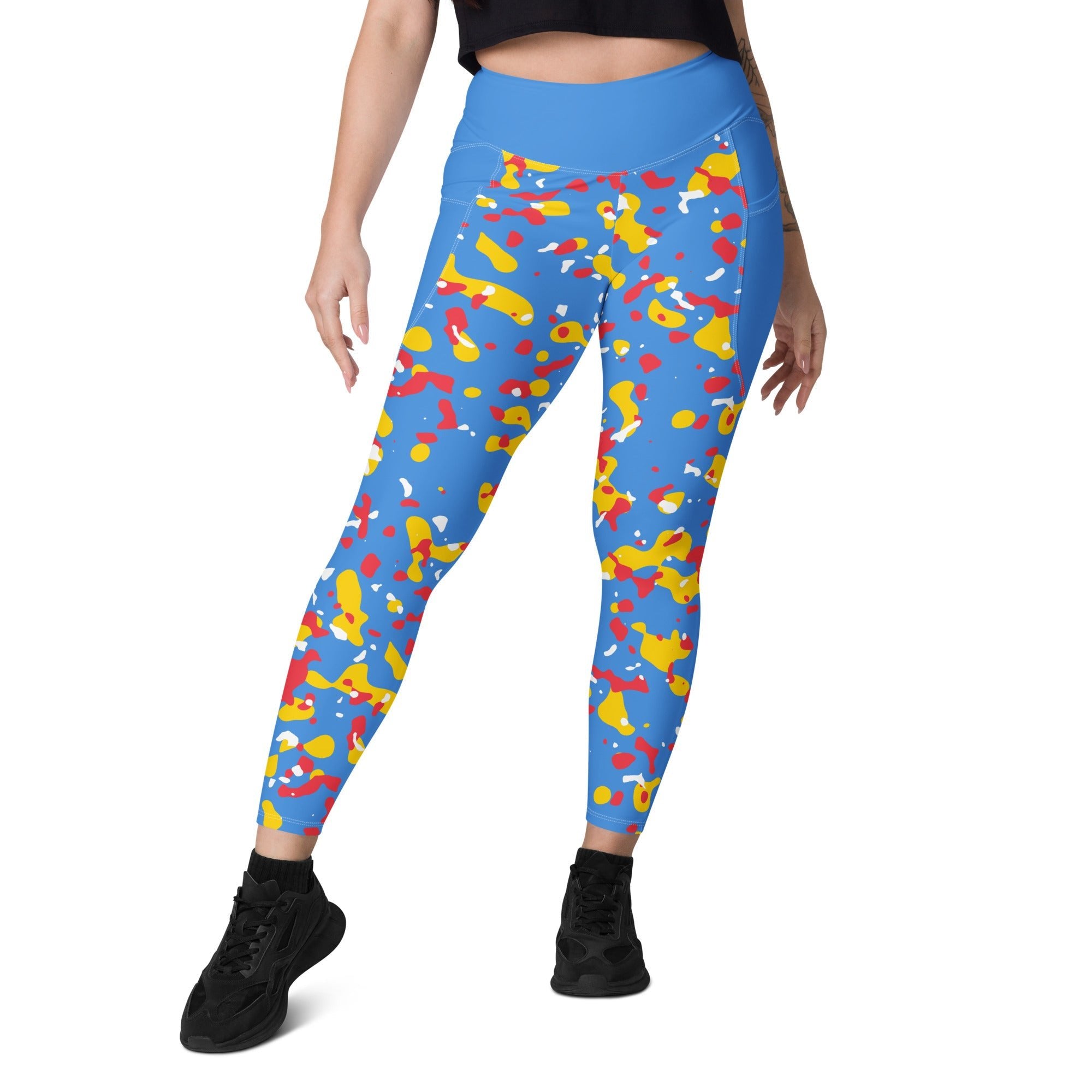 Aruba Flag Camo Leggings with pockets - Conscious Apparel Store